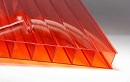 Сотовый поликарбонат "SKYGLASS" (12*2,1 м*4 мм) (красный)