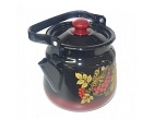Чайник эмалированный (3,5 л) красно-черный (Арт. 01-2716 38)