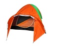Палатка 3-х местная туристическая "Кама-3" (200(+80)*210*130 см) двухслойная (оранжево-зеленый) (Арт. 805-062)