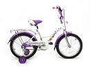 Велосипед двухколесный 14 "Сафари Флора" (бело-фиолетовый)