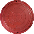 Люк полимерно-песчаный тип ЛМУ (А30)-красный