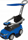 Толокар машинка-каталка  Sport Car  614 W (цвет синий) ограждение +ручка+крыша