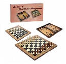 Настольная игра  3 в 1 (шашки, шахматы, нарды)  (Арт. 100620204)