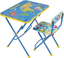 Комплект детской мебели  "Умничка. Я познаю мир" (синий) (Арт. КУ1) 