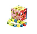 Игровой набор "Радужный кубик" (конструктор,сортер,шнуровка) (Арт. 76644)
